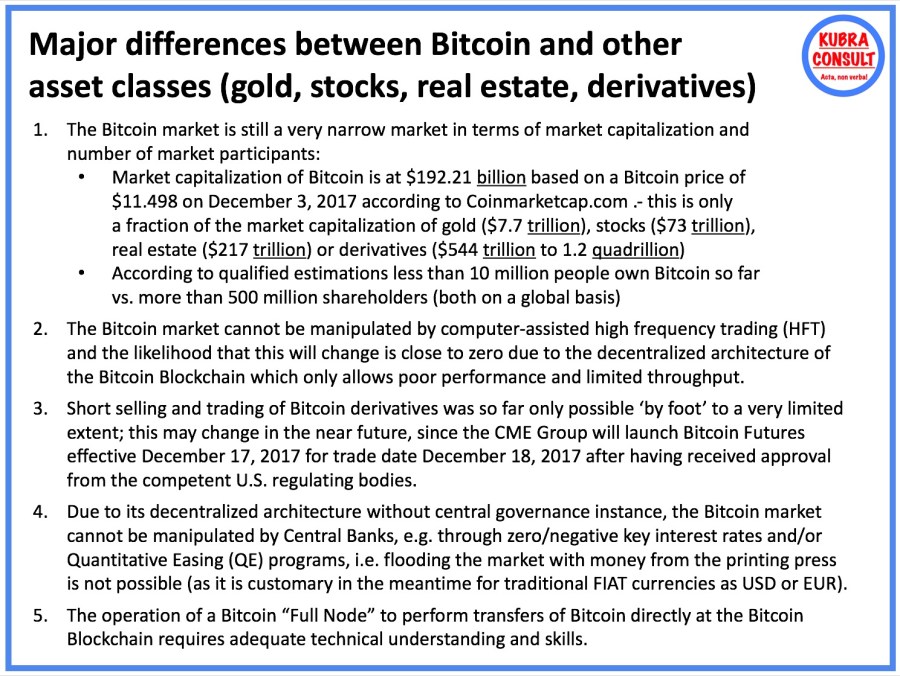 2017-12-03_KuBra Consult - Major differences between Bitcoin and other Asset Classes (white layout)