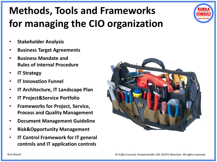 2018-05-18_KuBra Consult - Methods, tools and frameworks for managing IT organizations