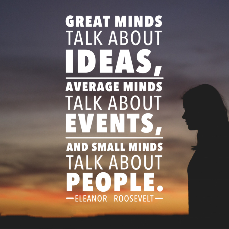 Great people talk about ideas