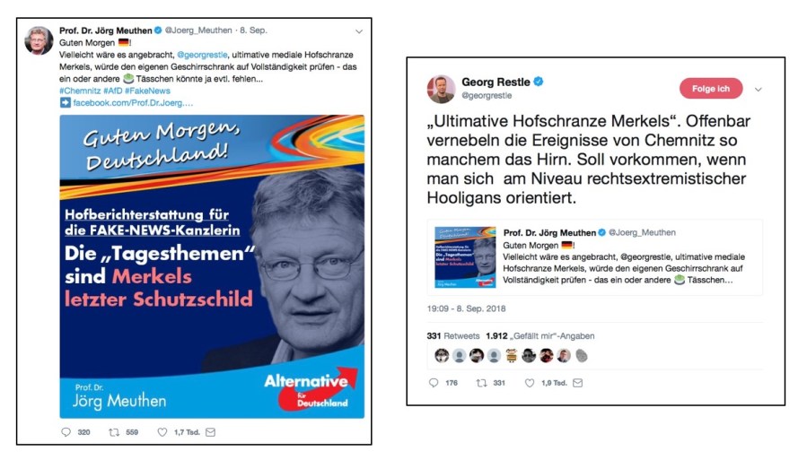 Tweet-Gefecht zwischen Meuthen und Restle